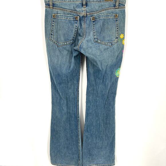 ALLEN B. by Allen Schwartz Floral Embroidered Mod Jeans Size 29 - Picture 3 of 10